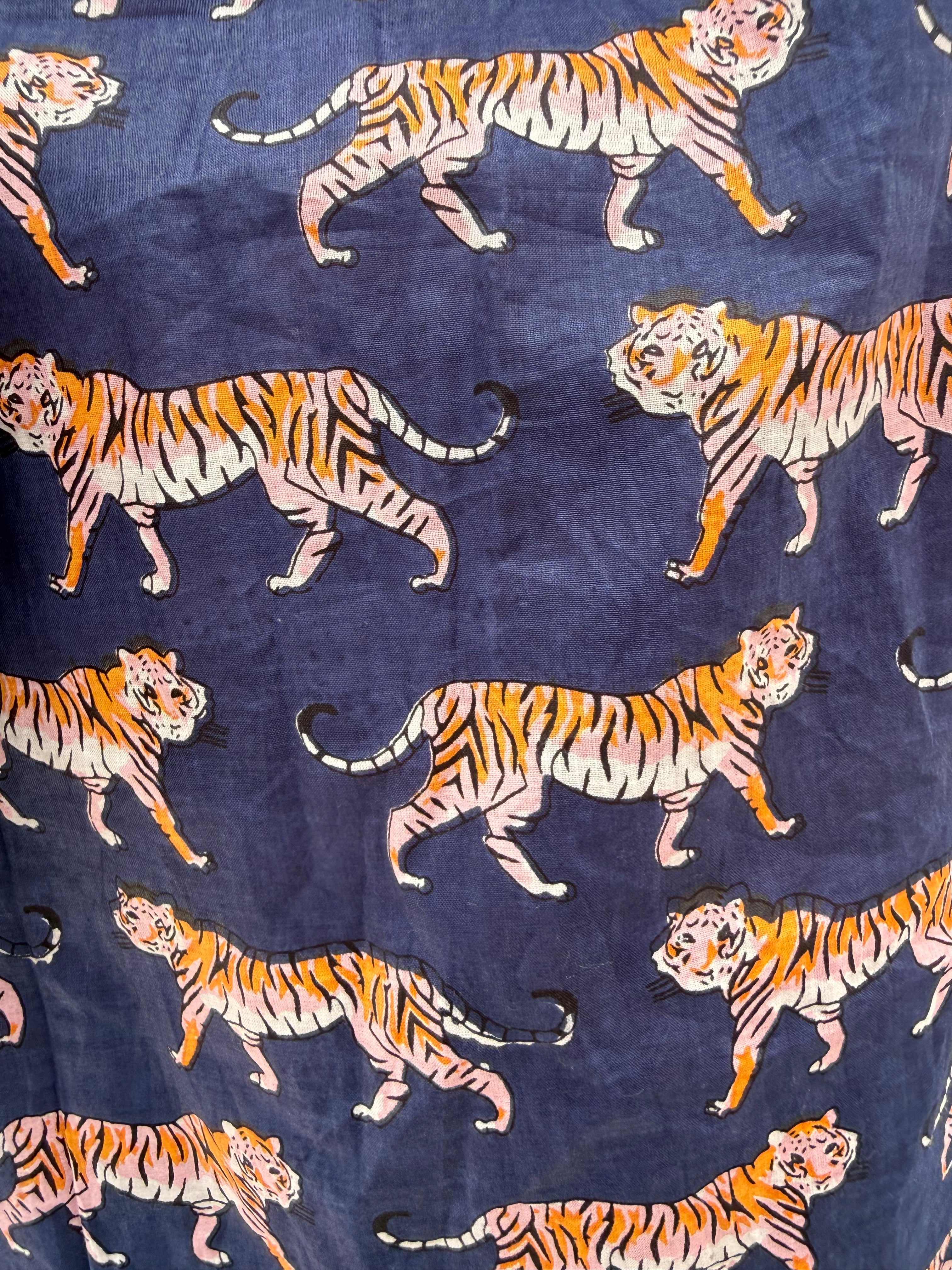 Pyjamas -  Blue Tiger Print Short