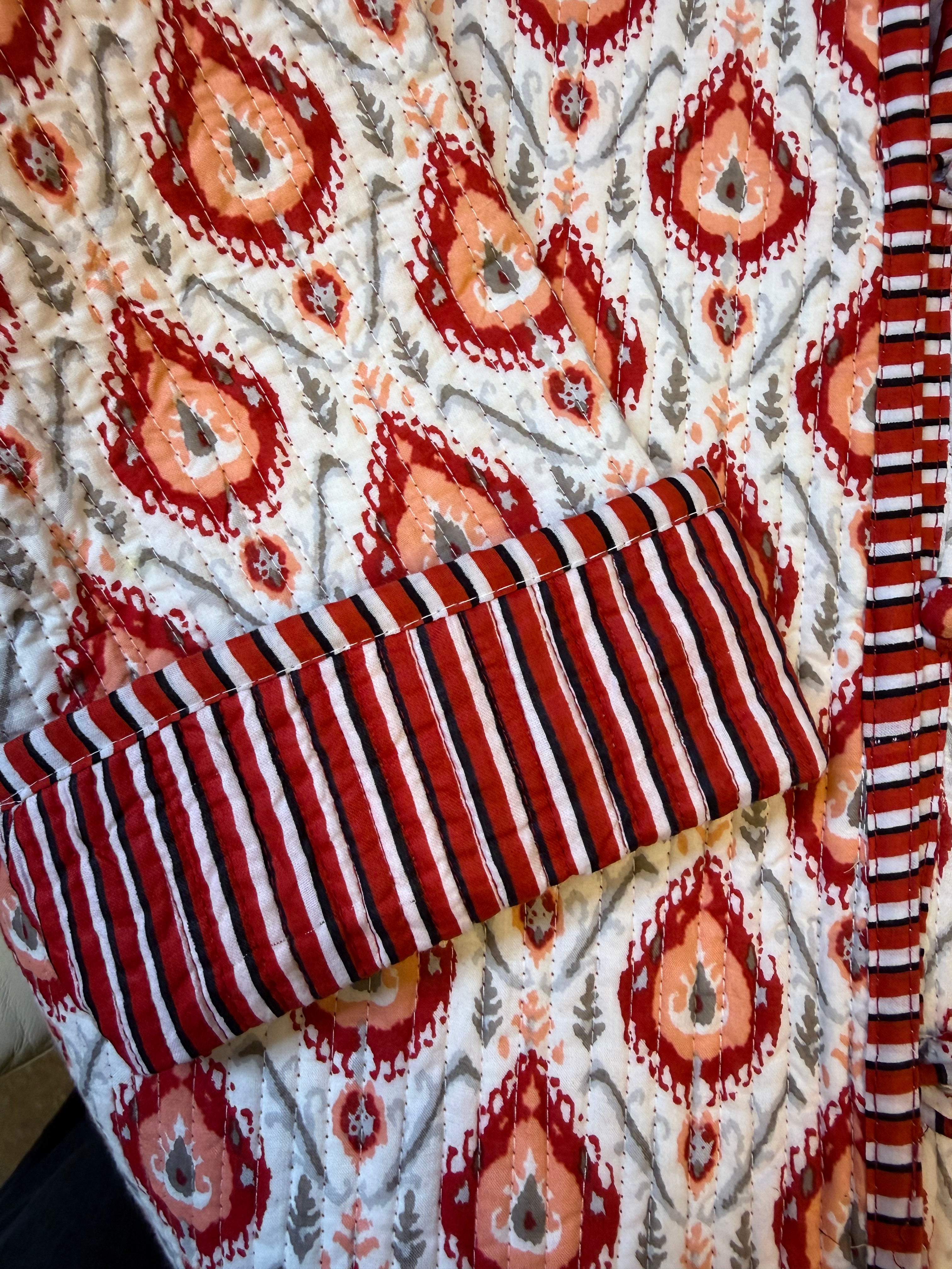 Jacket - White Amber Red Abstract