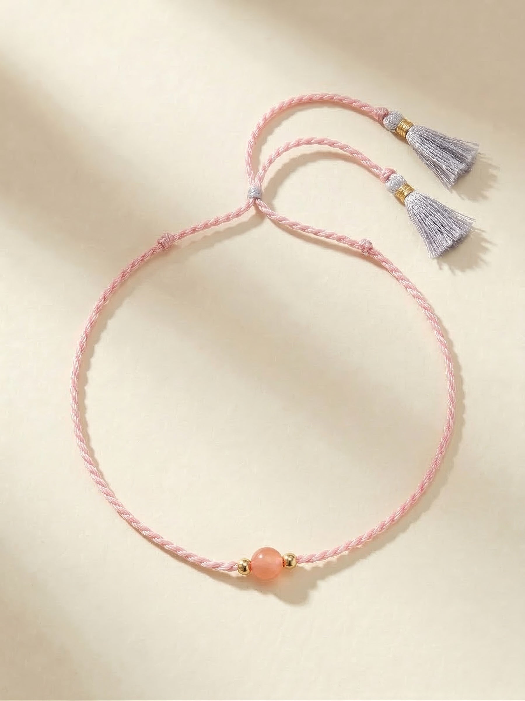 Bracelet - 023 Light Pink & Tassels