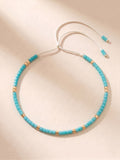 Bracelet - 017 Miyuki Turquoise Beads