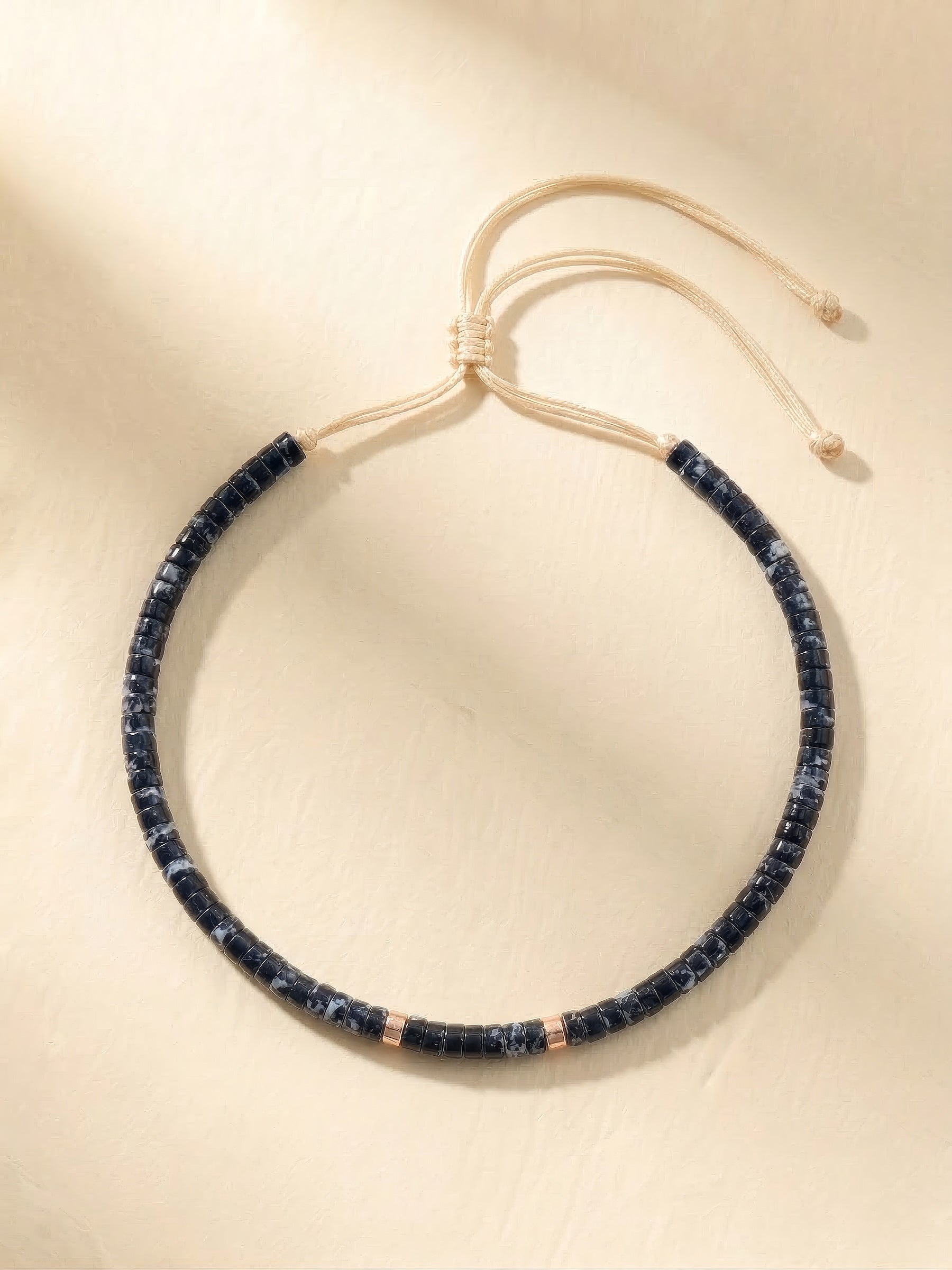 Bracelet - 010 Black Jasper beads