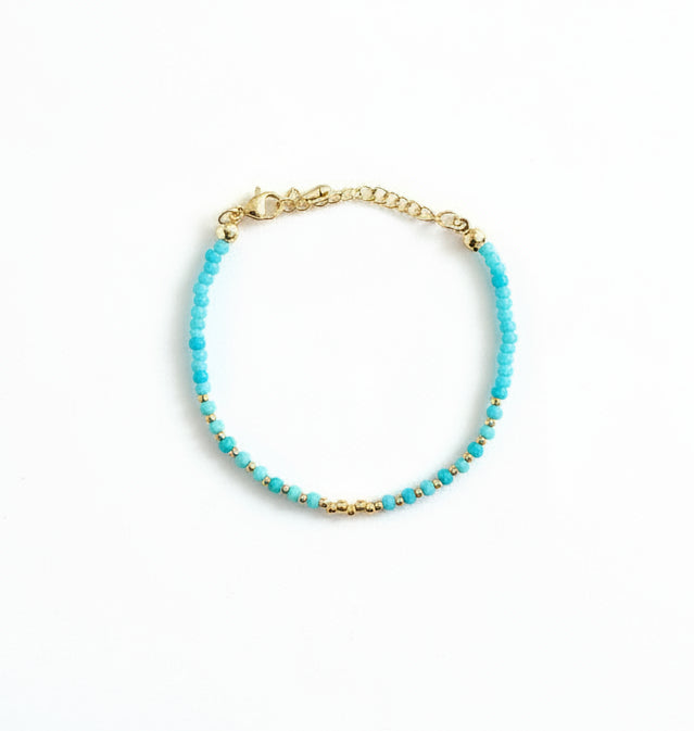 Bracelet - Aqua Semi Precious Stones