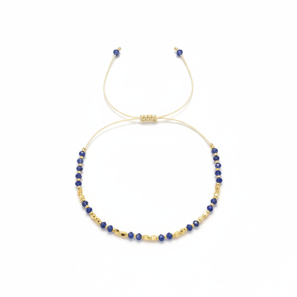 Bracelet - Blue & Gold Semi Precious Stones