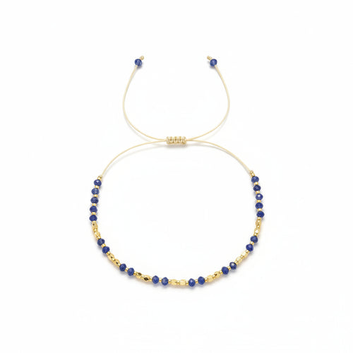 Bracelet - 012 Blue & Gold Semi Precious Stones