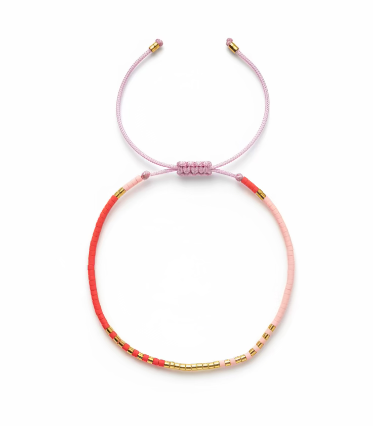 Bracelet - Red and Pink Miyuki beads