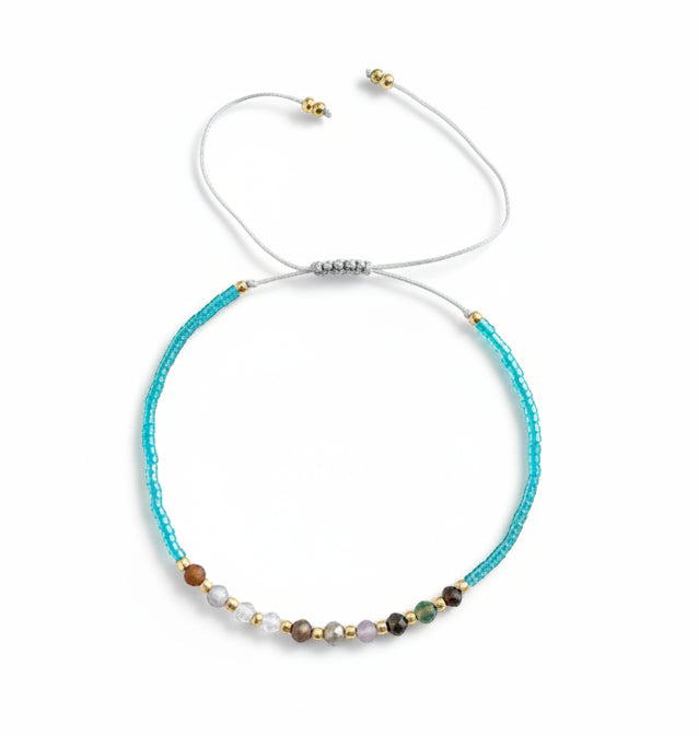 Bracelet - 019 Turquoise Beaded Gem Stone