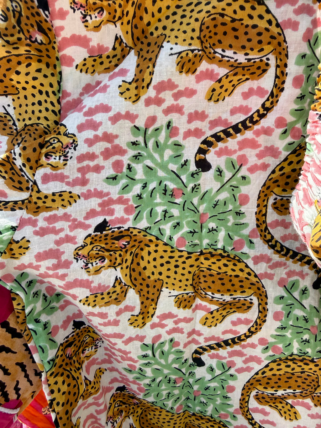 Pyjamas - Pink & Green Cheetah Print Short