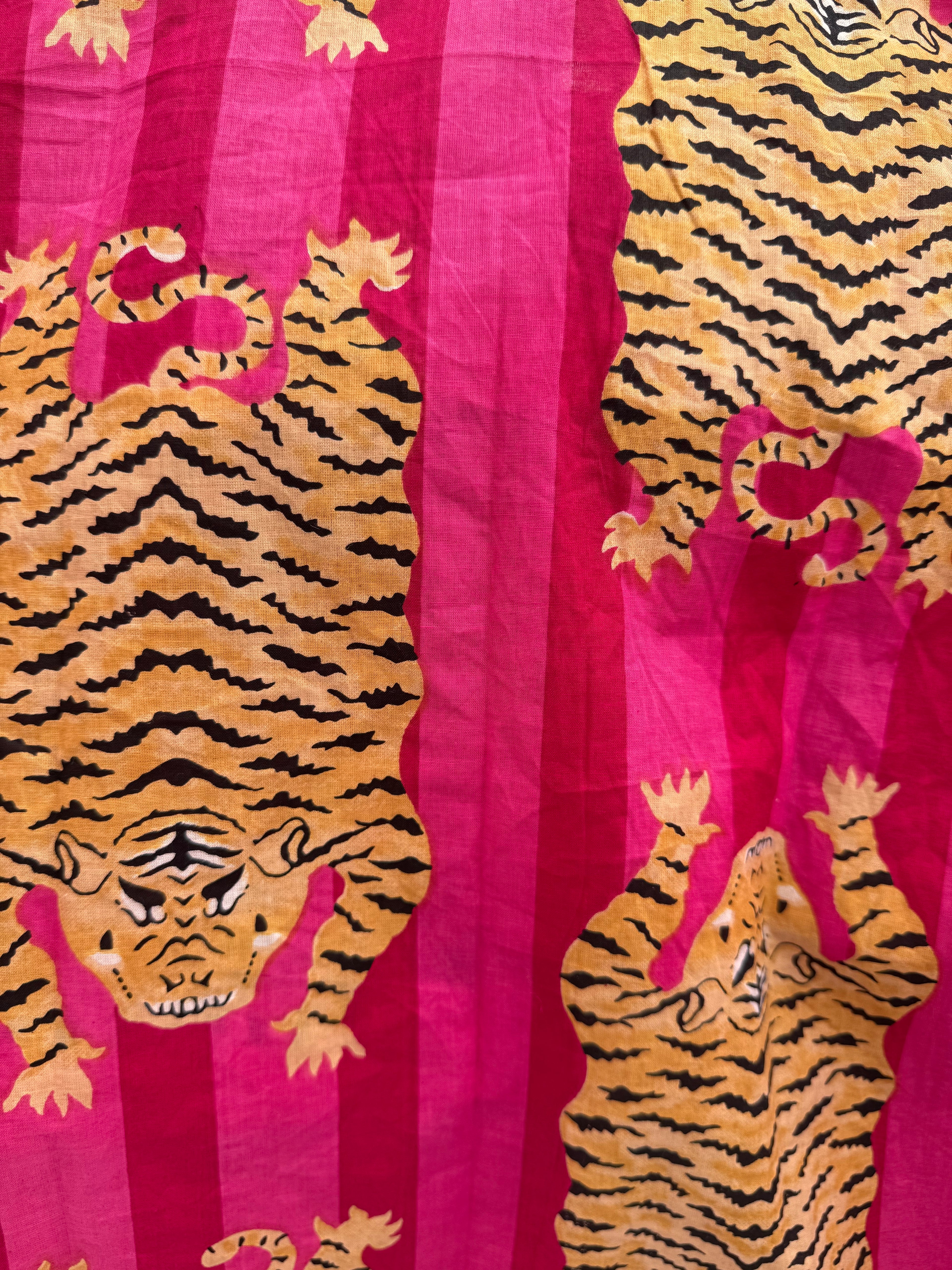 Pyjamas - Pink Stripe Tiger Print Short