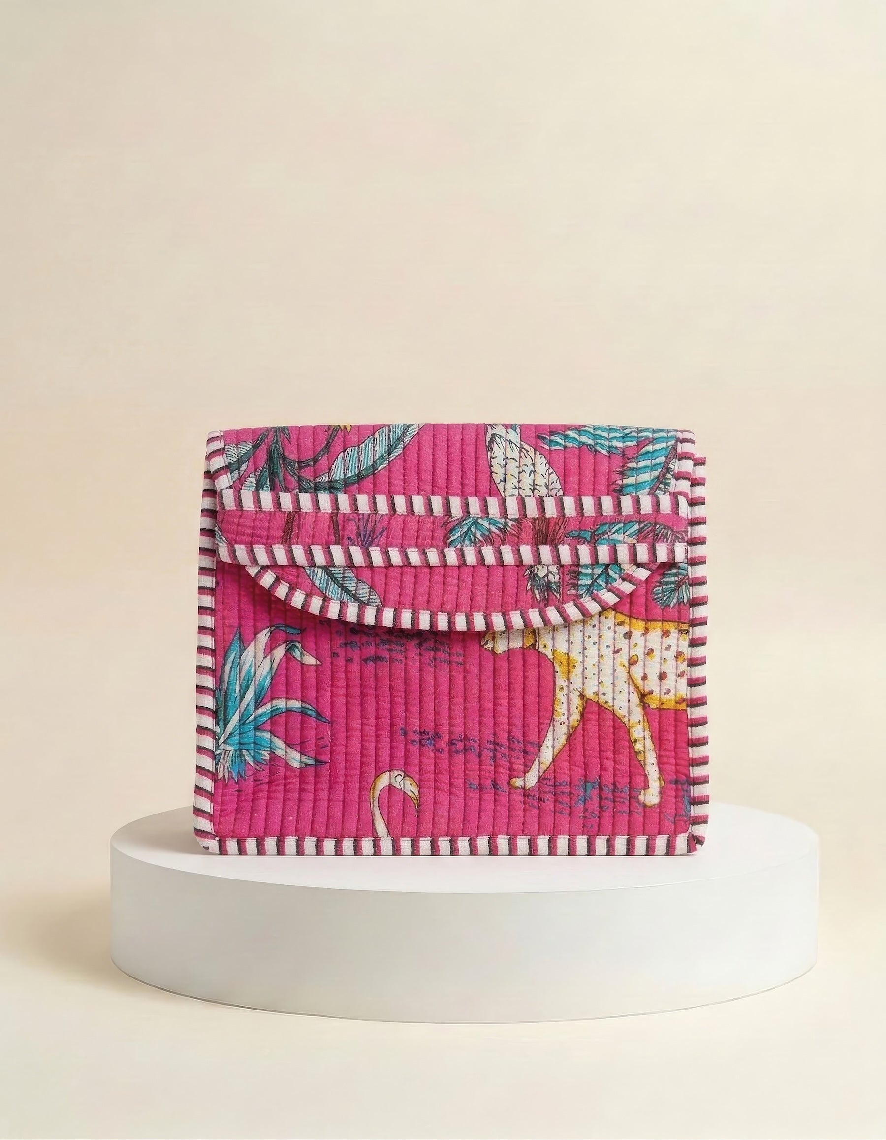 Clutch Bag - Hot Pink Tropical