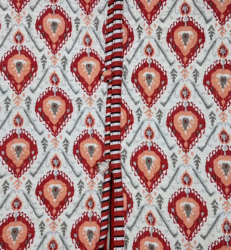 Jacket - White Amber Red Abstract