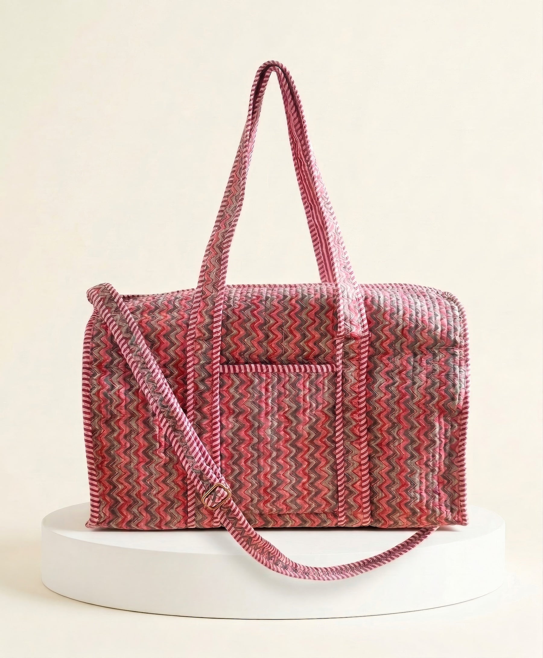 Gym Bag - Pink Zig Zag