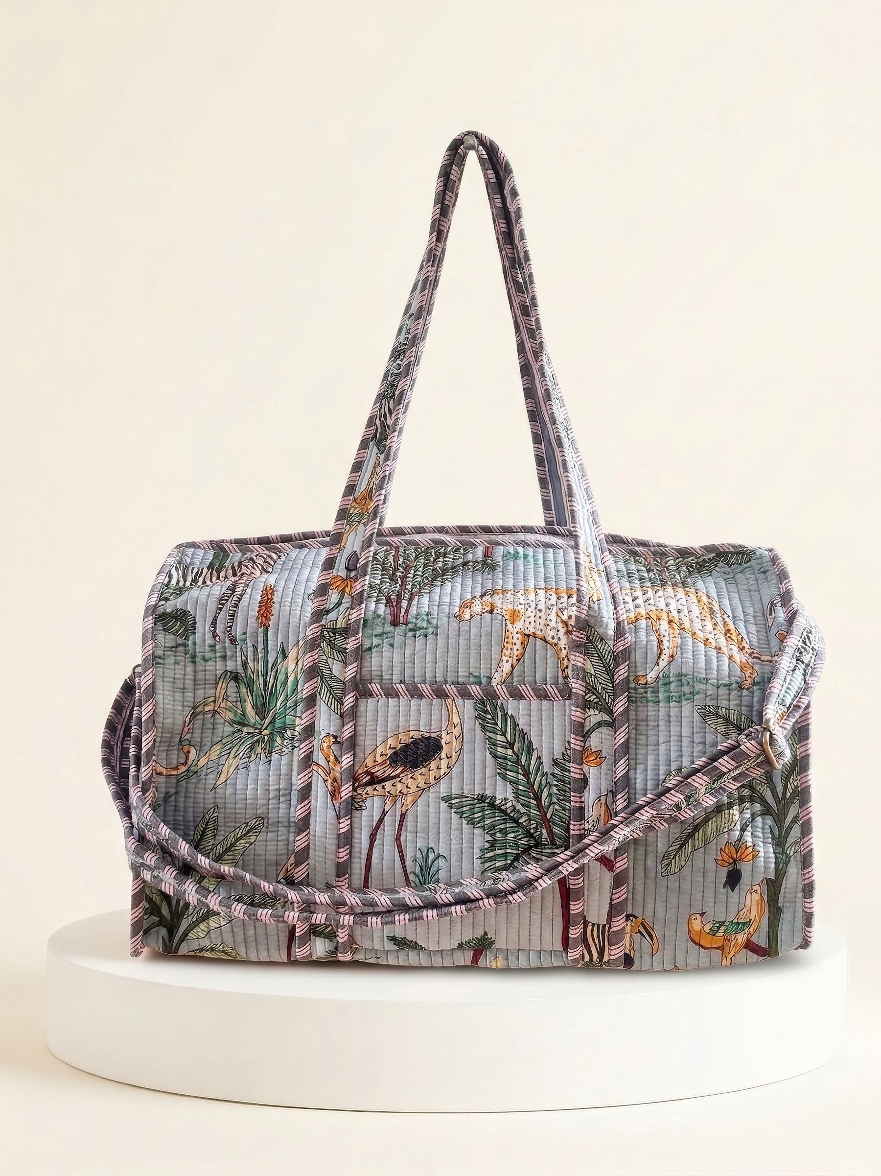 Gym Bag - Powder Blue Tropical