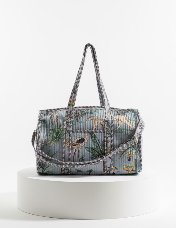 Gym Bag - Powder Blue Tropical