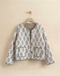 Jacket - White & Black Floral