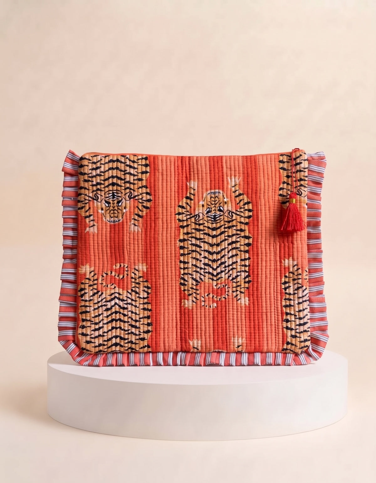 Laptop Pouch - Orange Tiger Stripe