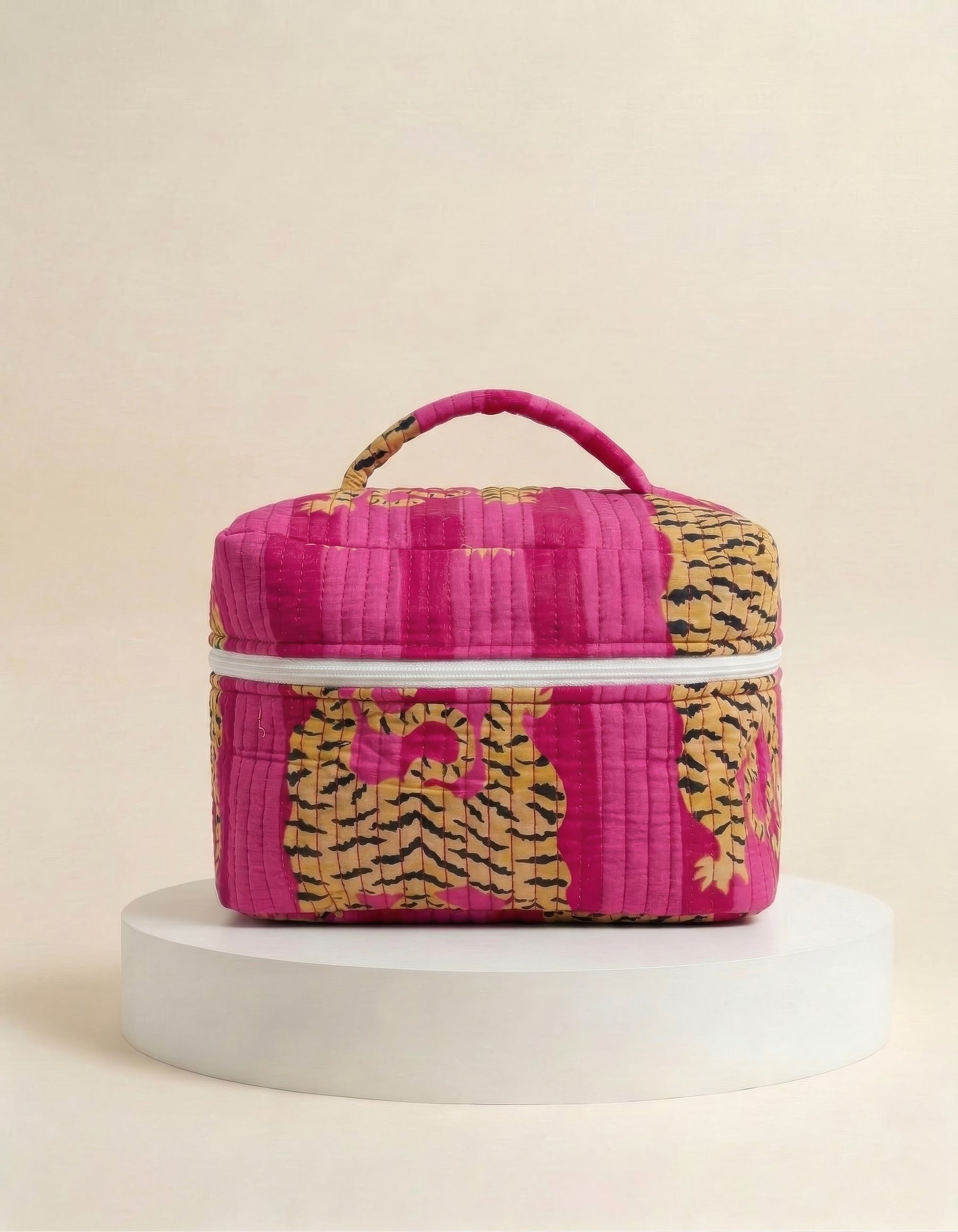 Make up bag - Pink Tiger Stripe