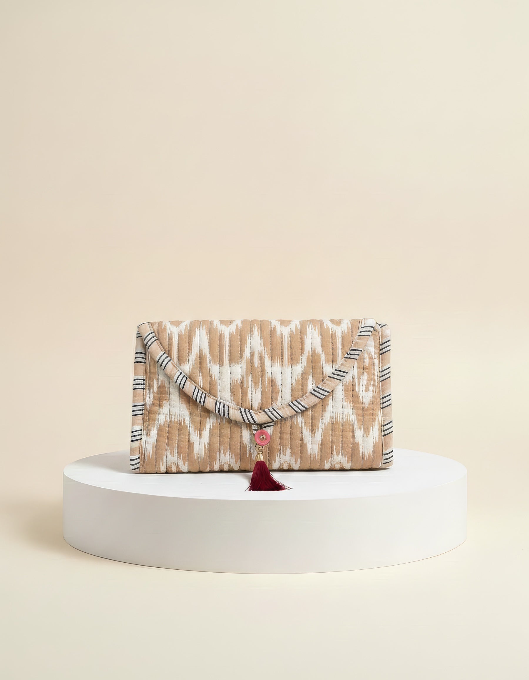 Mini Purse - Beige Abstract