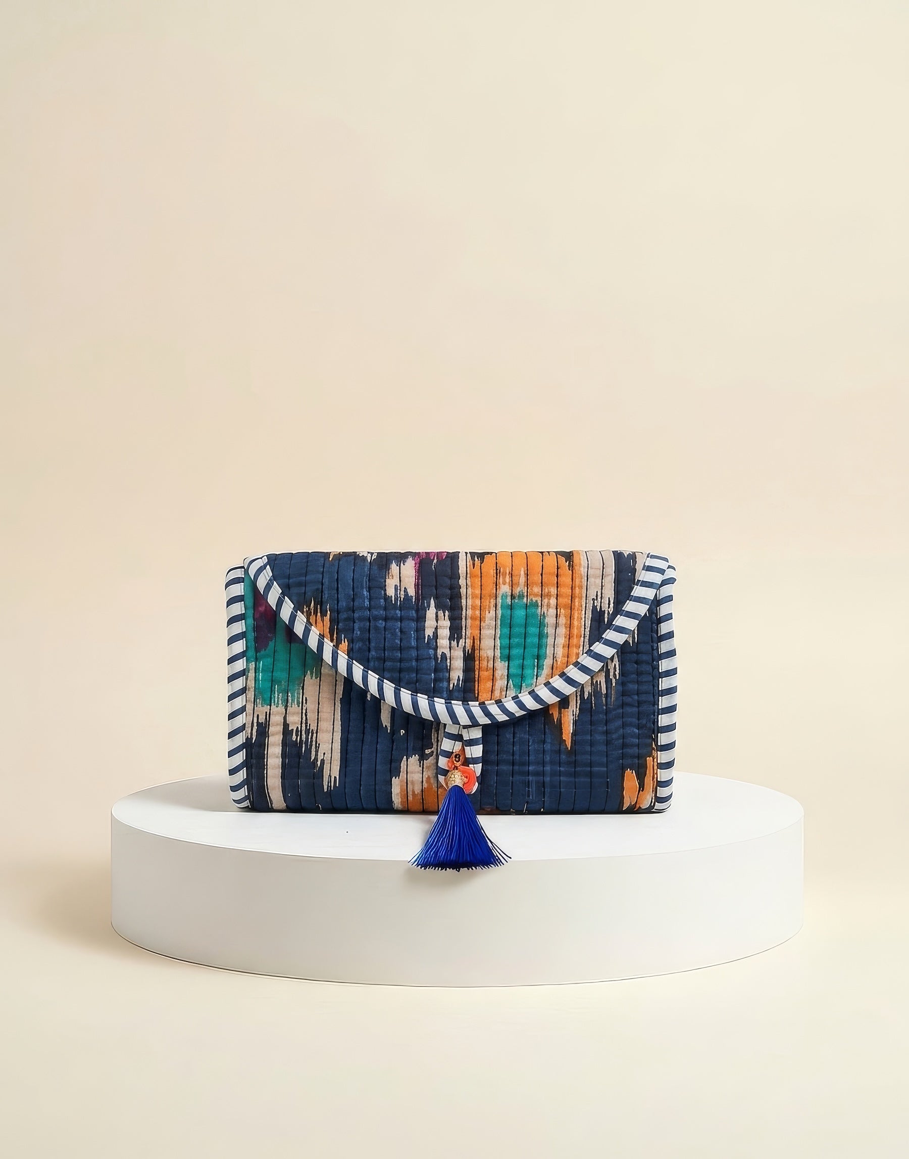 Mini Purse - Navy Abstract