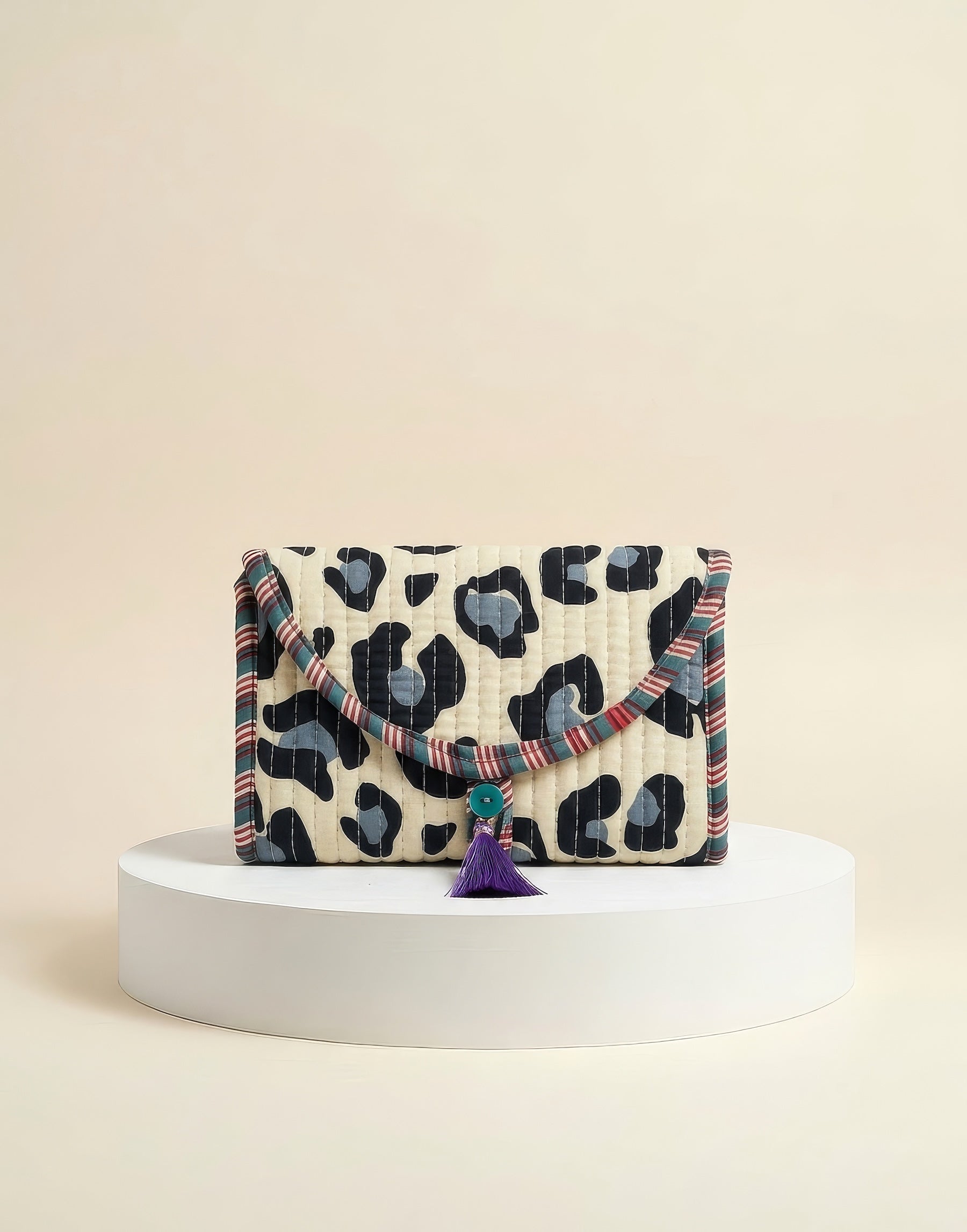 Mini Purse - Blue Leopard Print