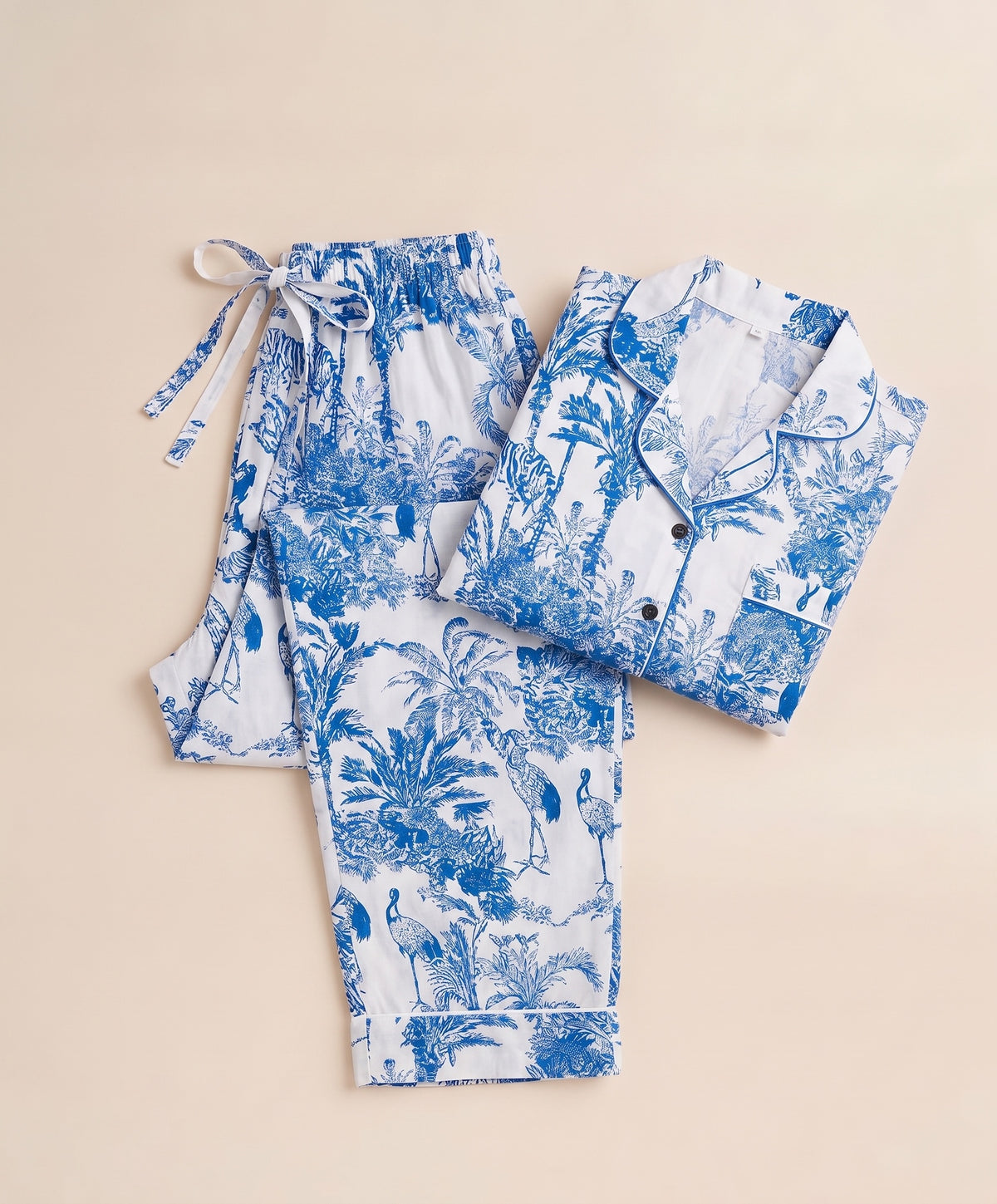 Pyjamas - Bright Blue Palm Tropical