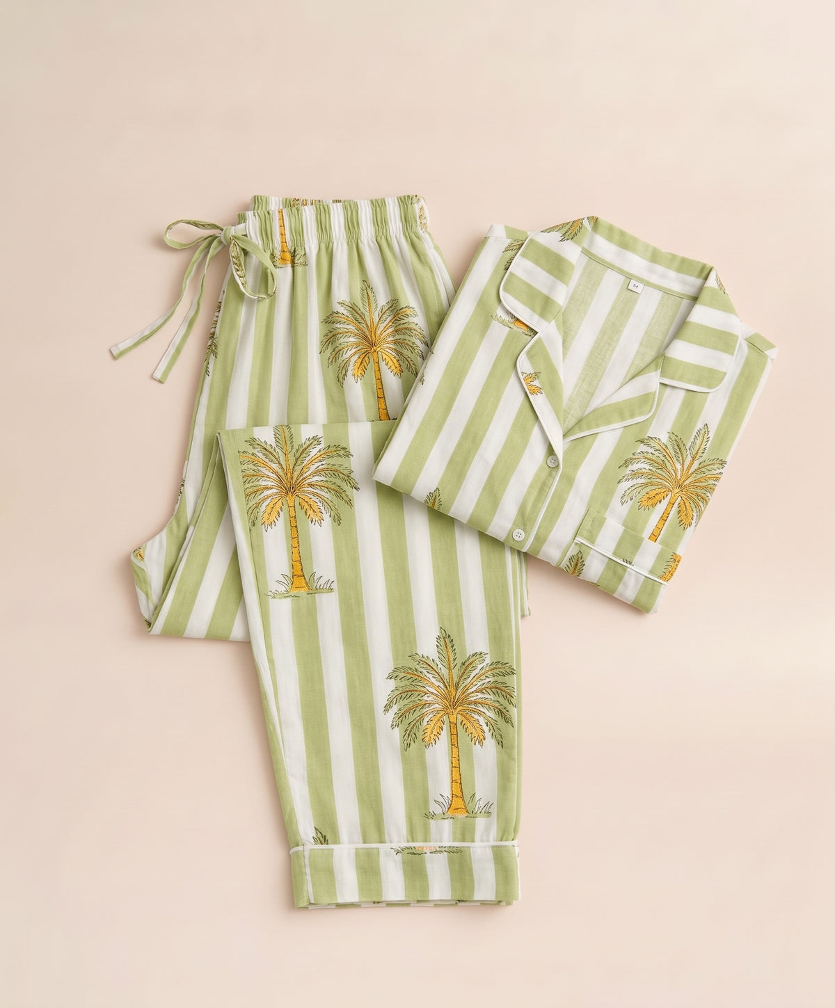 Pyjamas - Green Palm Stripe