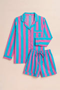 Pyjamas - Blue & Pink Stripe Short