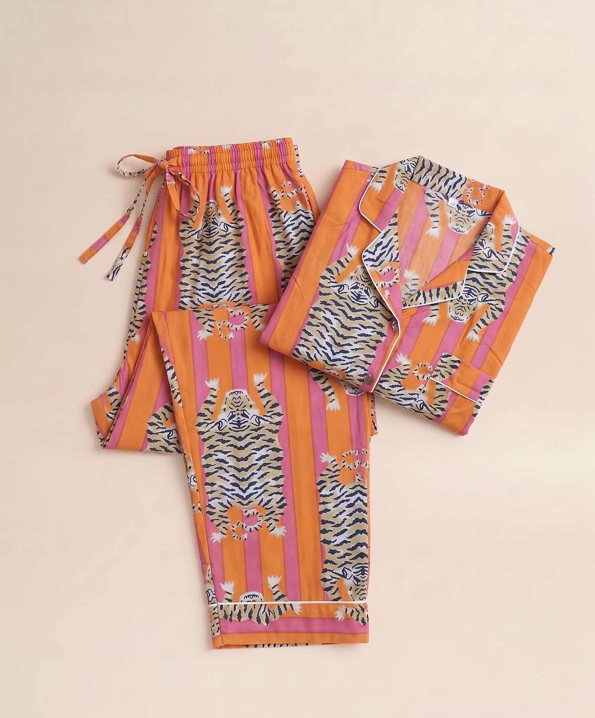 Pyjamas - Orange & Pink Tiger Stripe