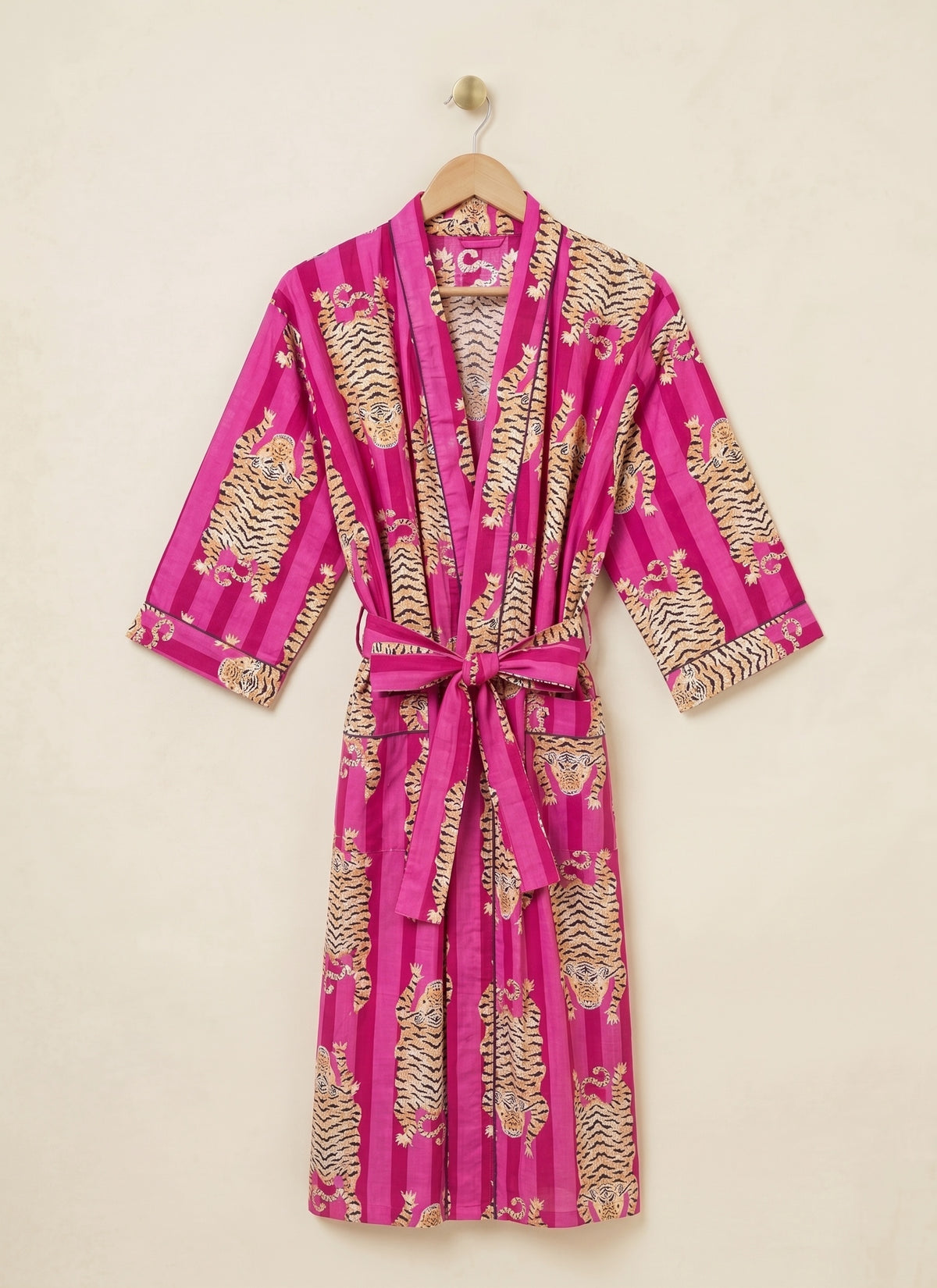 Robe - Pink & Dark Pink Stripe Tiger