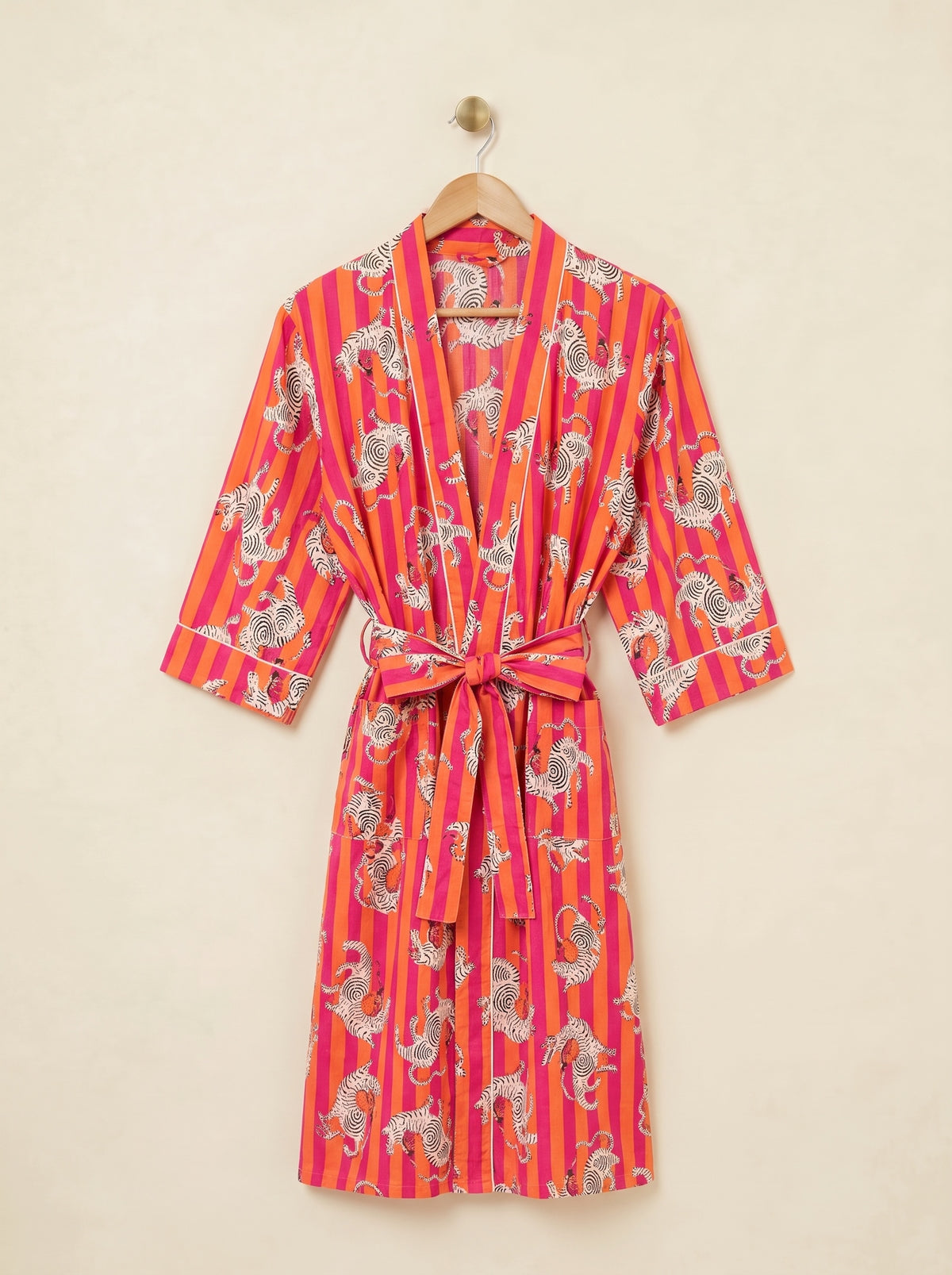 Robe - Pink & Orange Mini Tigers