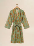 Robe - Pink Green Zig Zag Tiger Print