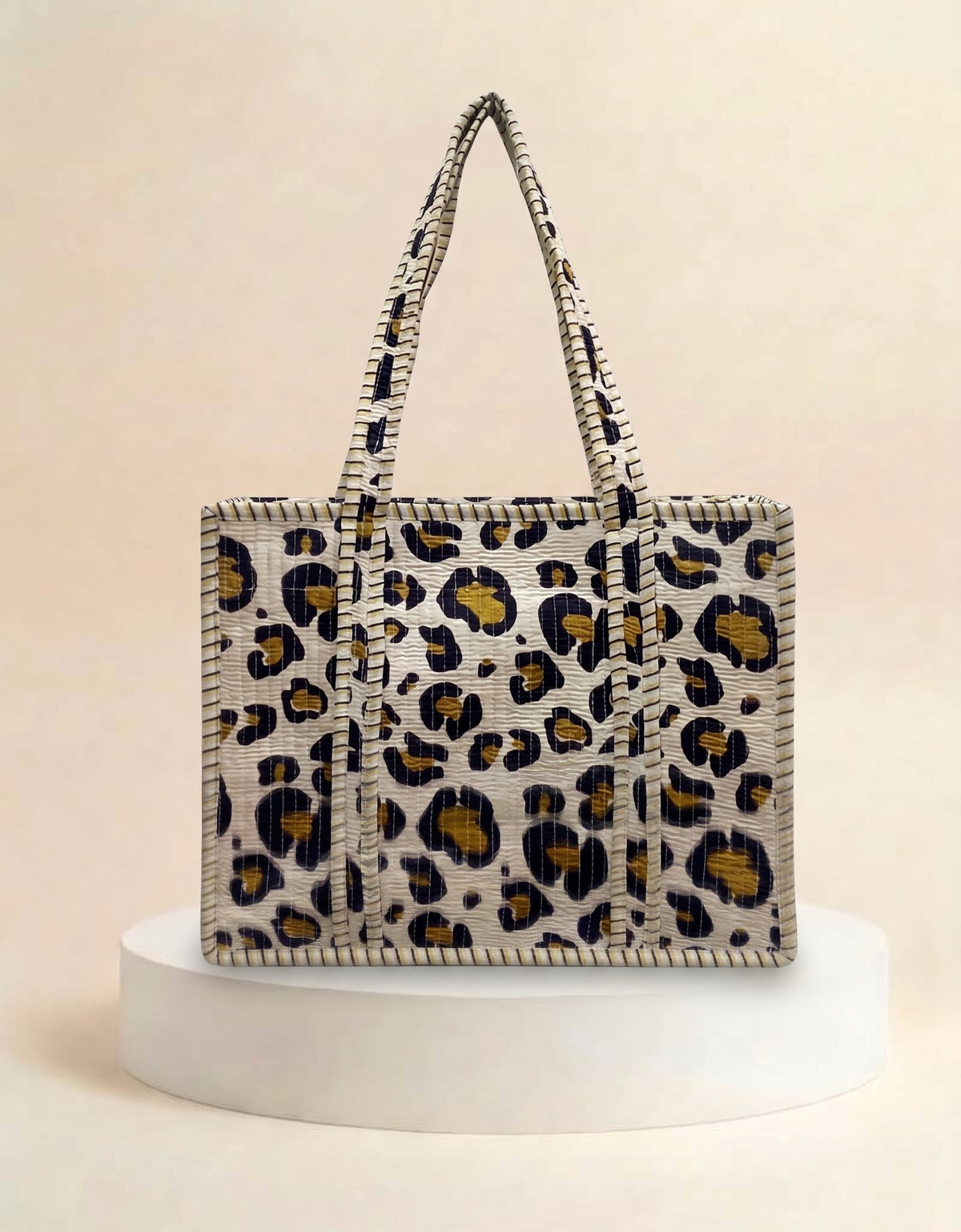 Small Tote - Gold Leopard