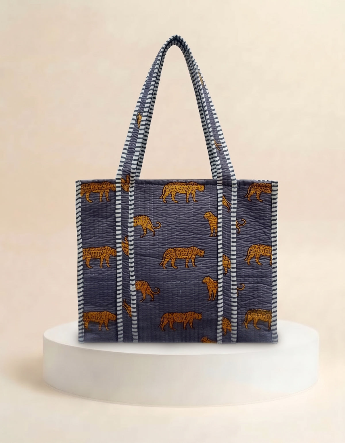 Small Tote - Grey Cheetah