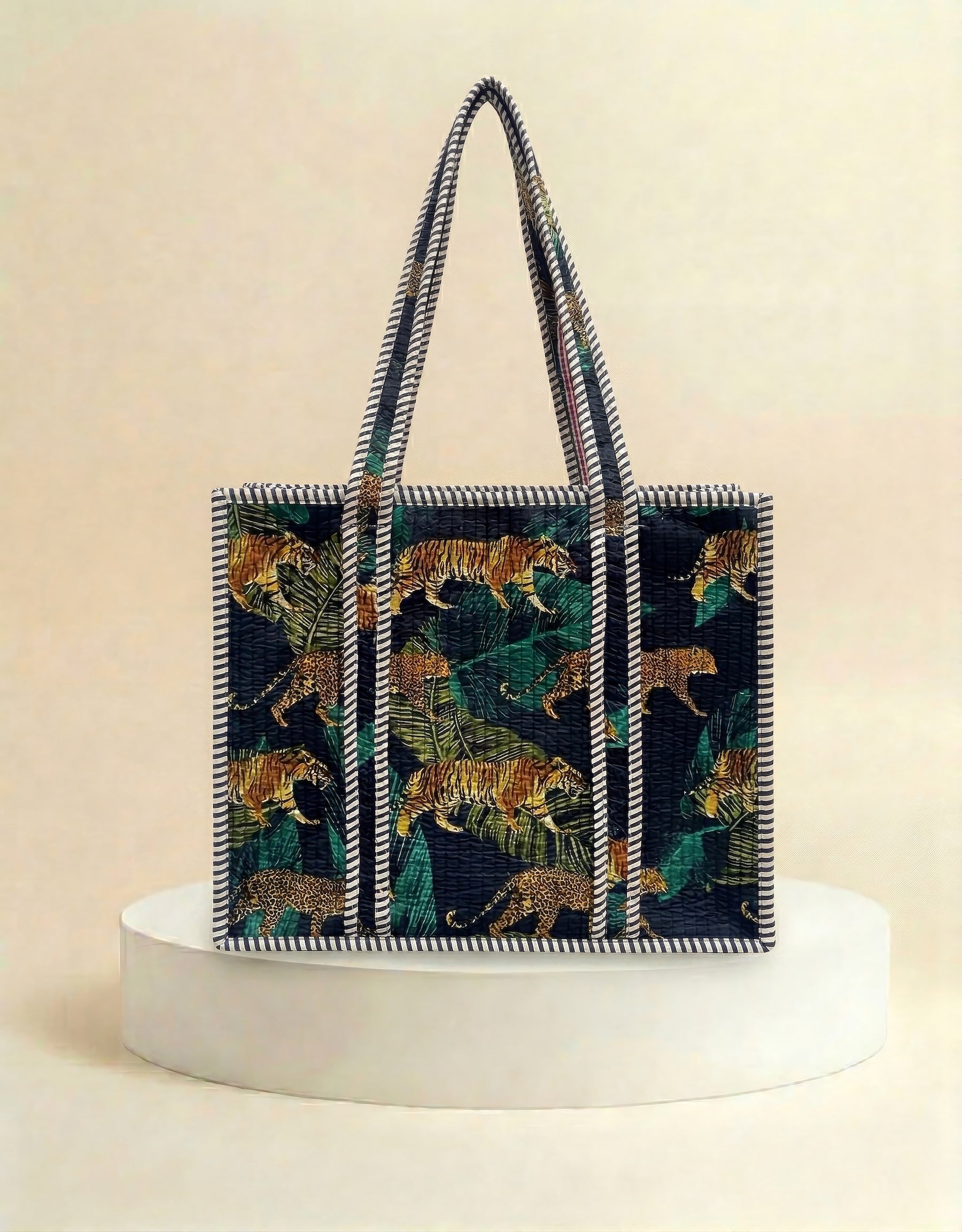 Small Zip Tote - Tropical Tiger