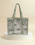 Small Zip Tote - Olive Tiger