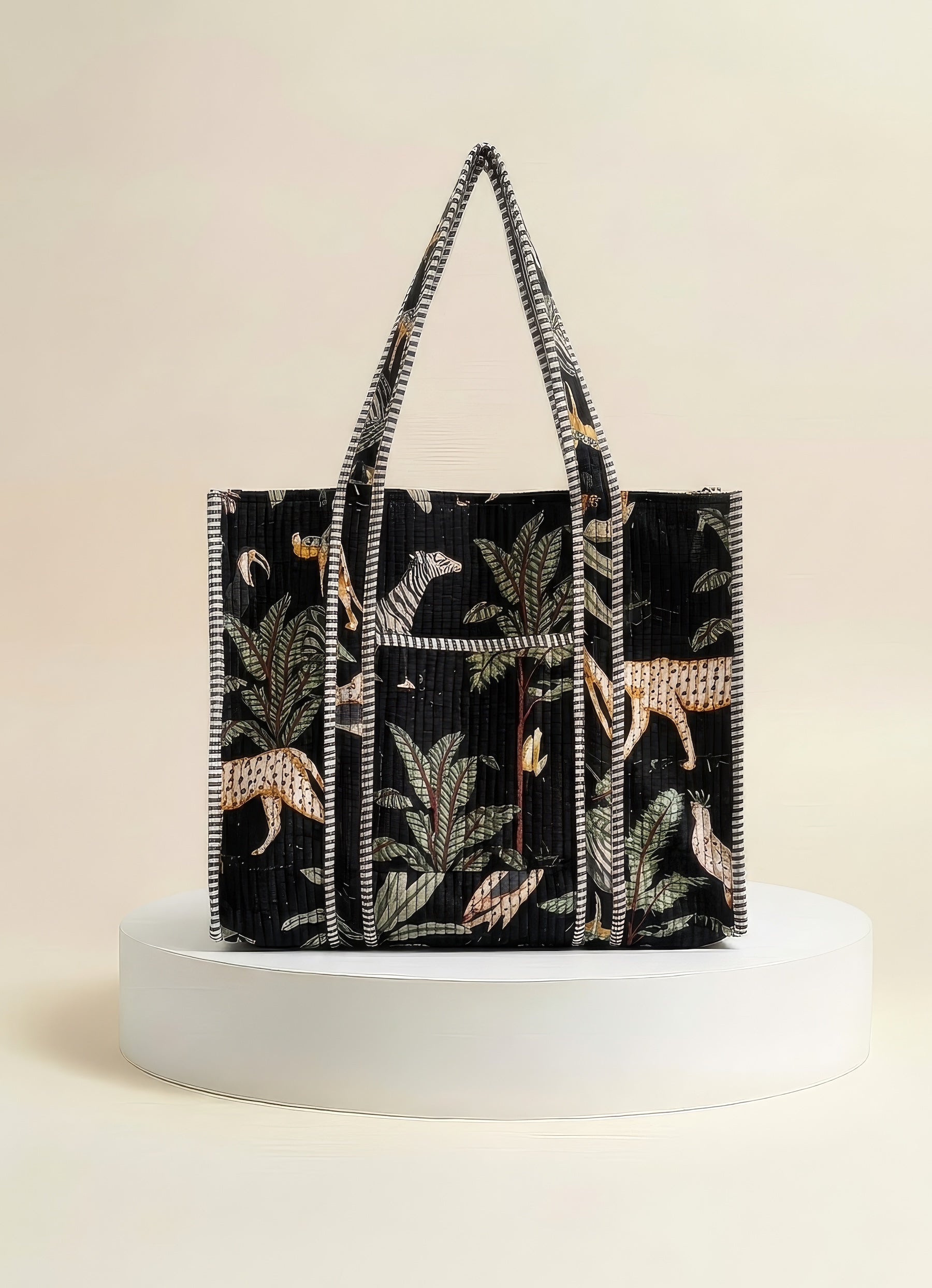 Tote - Black Tropical