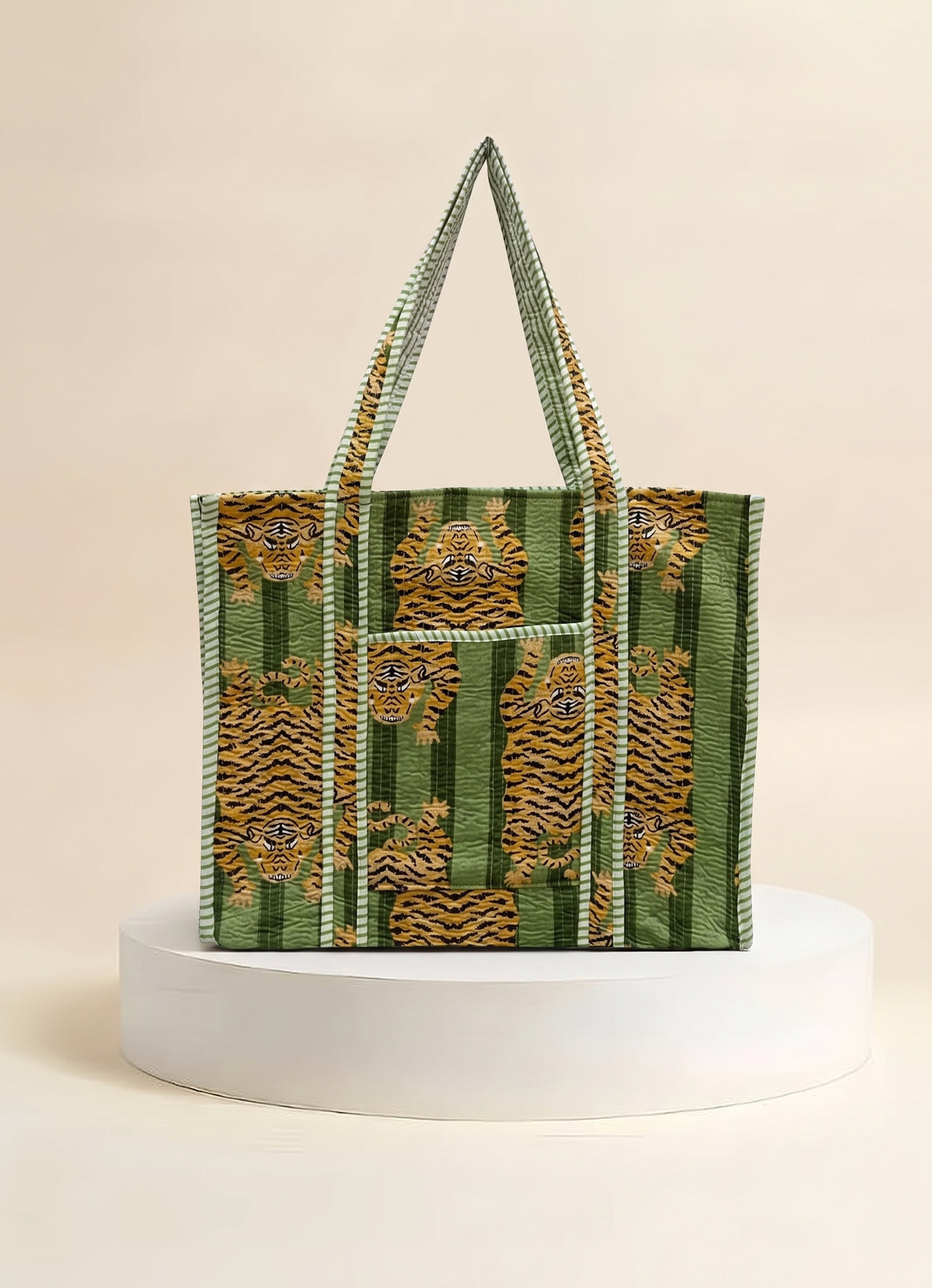 Tote - Green Tiger Stripe