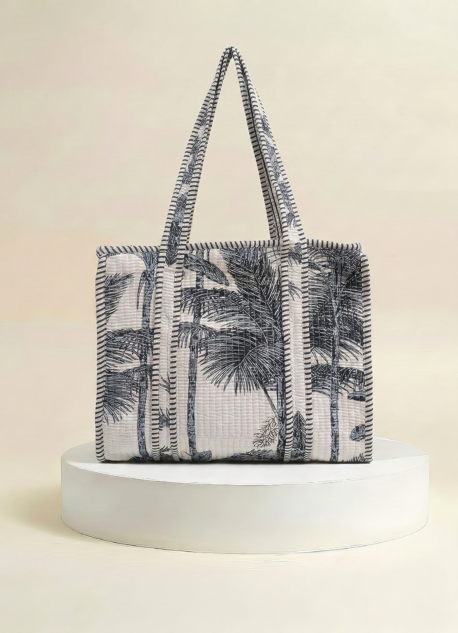 Tote -  Grey Palm
