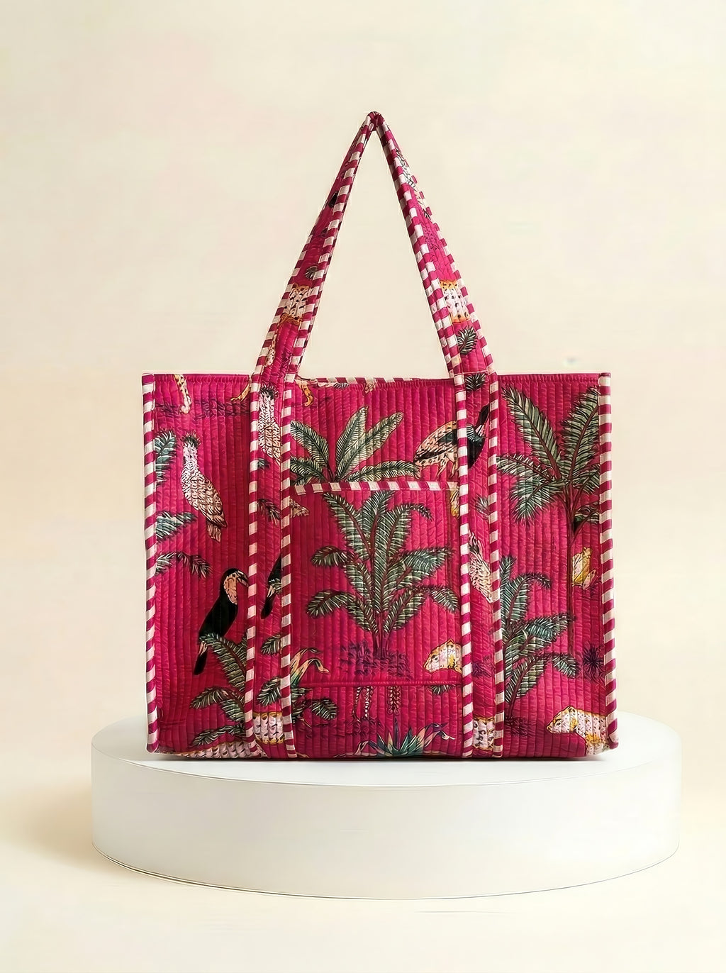 Tote - Hot Pink Tropical