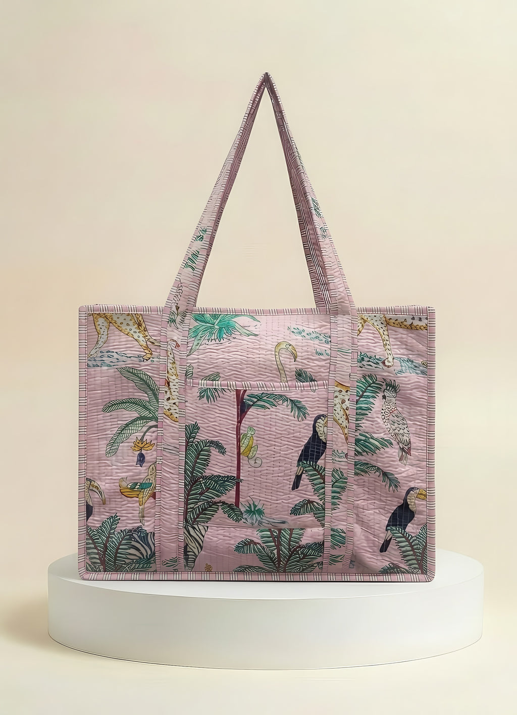 Tote - Light Pink Tropical