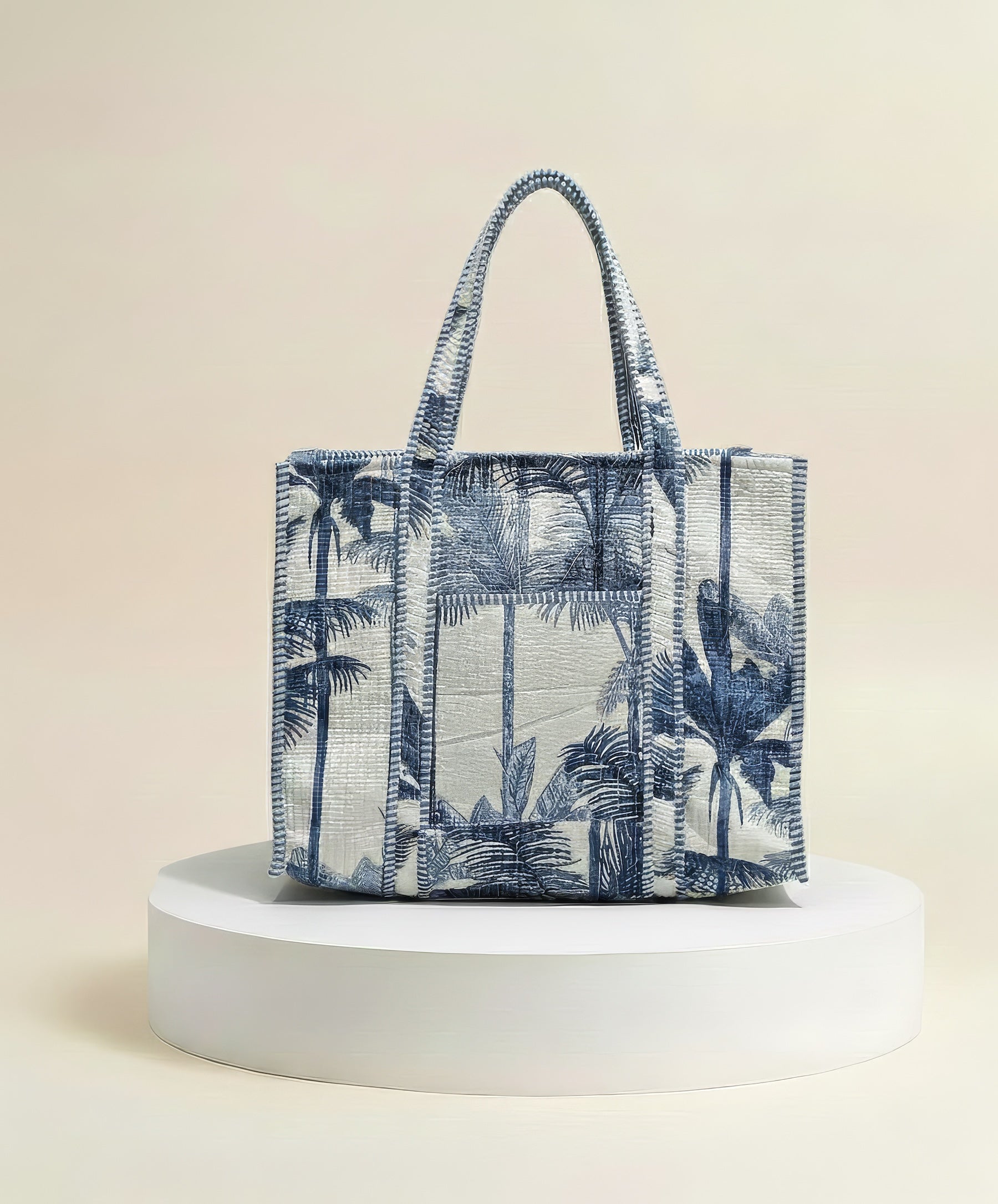 Tote - Blue Palm