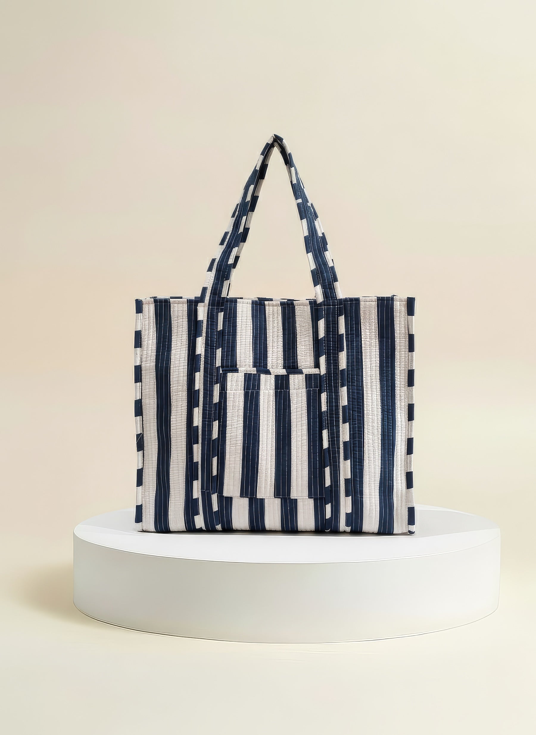 Tote - Navy Stripes
