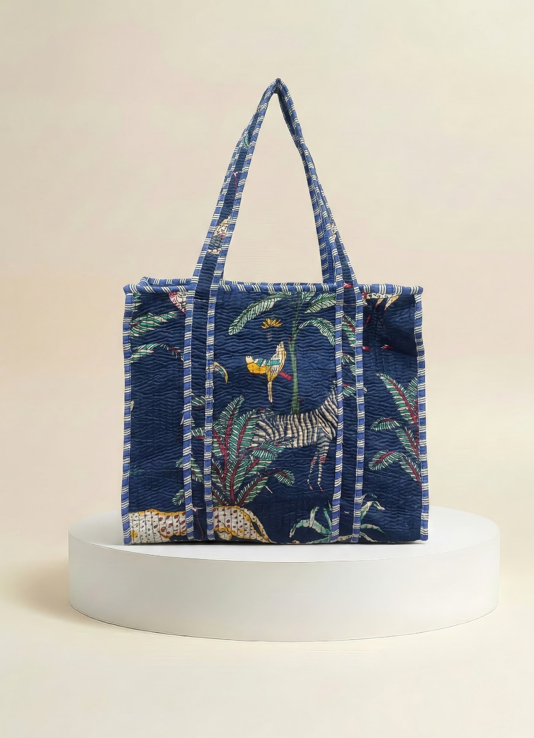 Tote - Navy Tropical