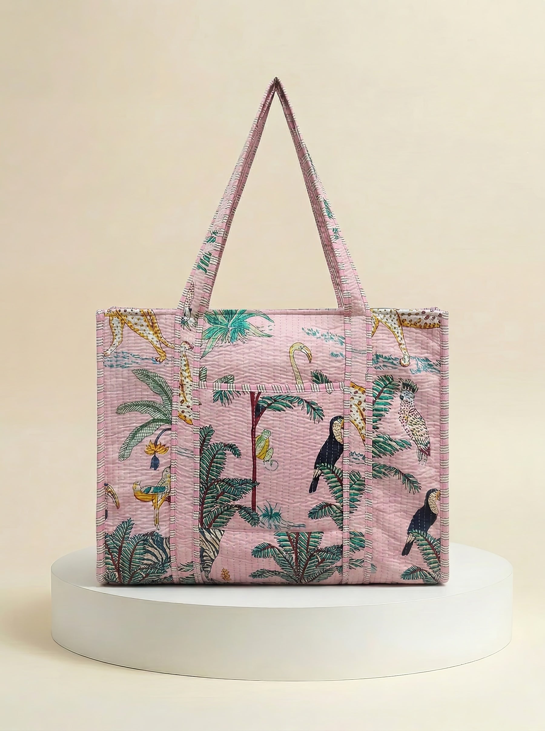 Tote - Light Pink Tropical