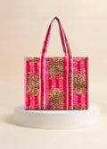 Tote - Pink & Red Tiger Stripe