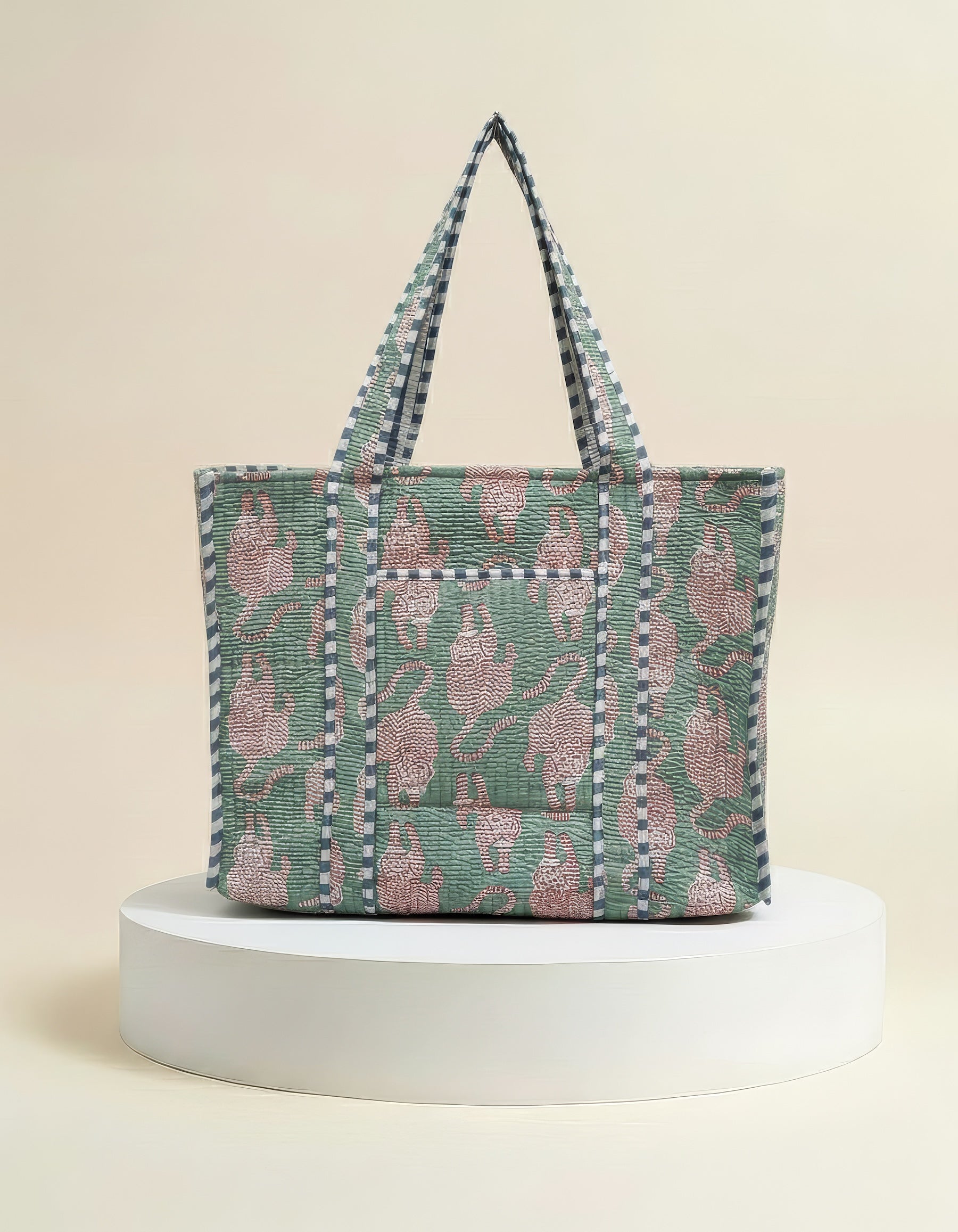 Tote - Sage Green Tiger