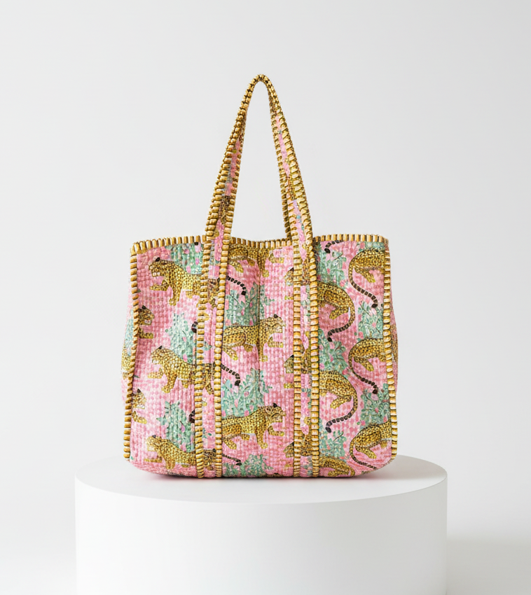 Tote - Light Pink Cheetah
