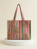 Tote - Pink & Green Tiger Stripe