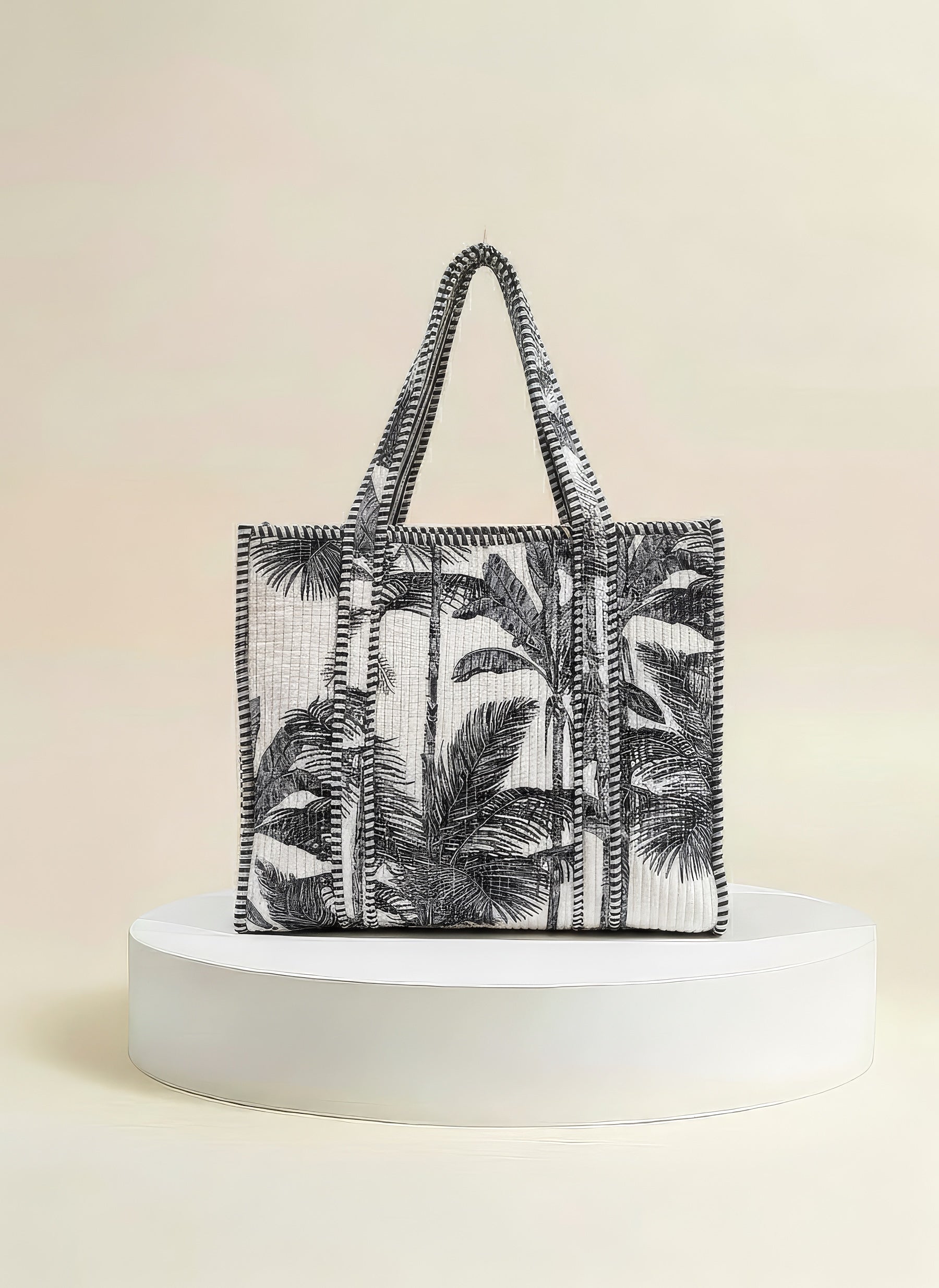 Tote -  Dark Grey Palm