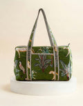 Weekend Bag - Green Tropical Print