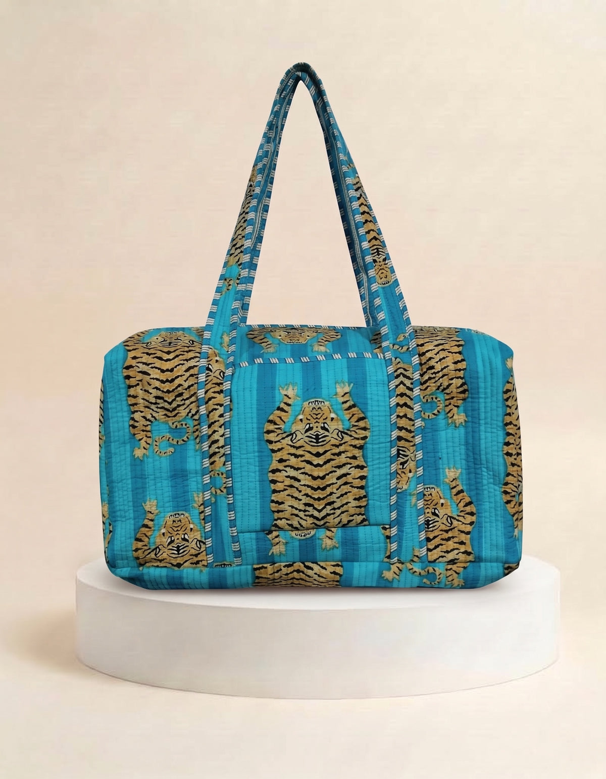 Weekend Bag - Blue Tiger Stripe